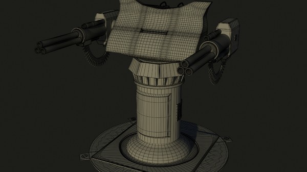 heavy machine gun turret max free - D13-Russian HMG by DavidAnatolie